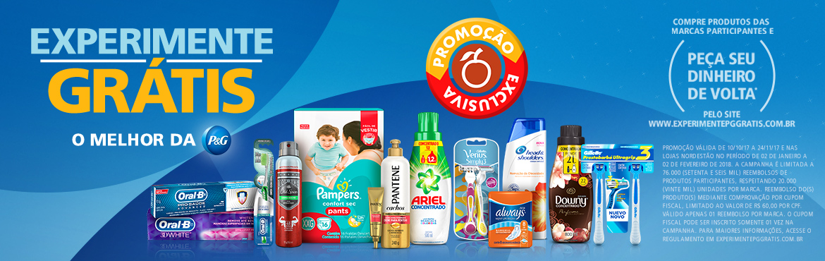 Leve produtos P&G e peça seu dinheiro de volta