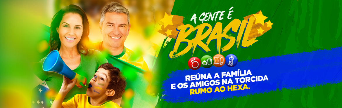 Junte a família, os amigos e venha torcer pelo Brasil com a gente